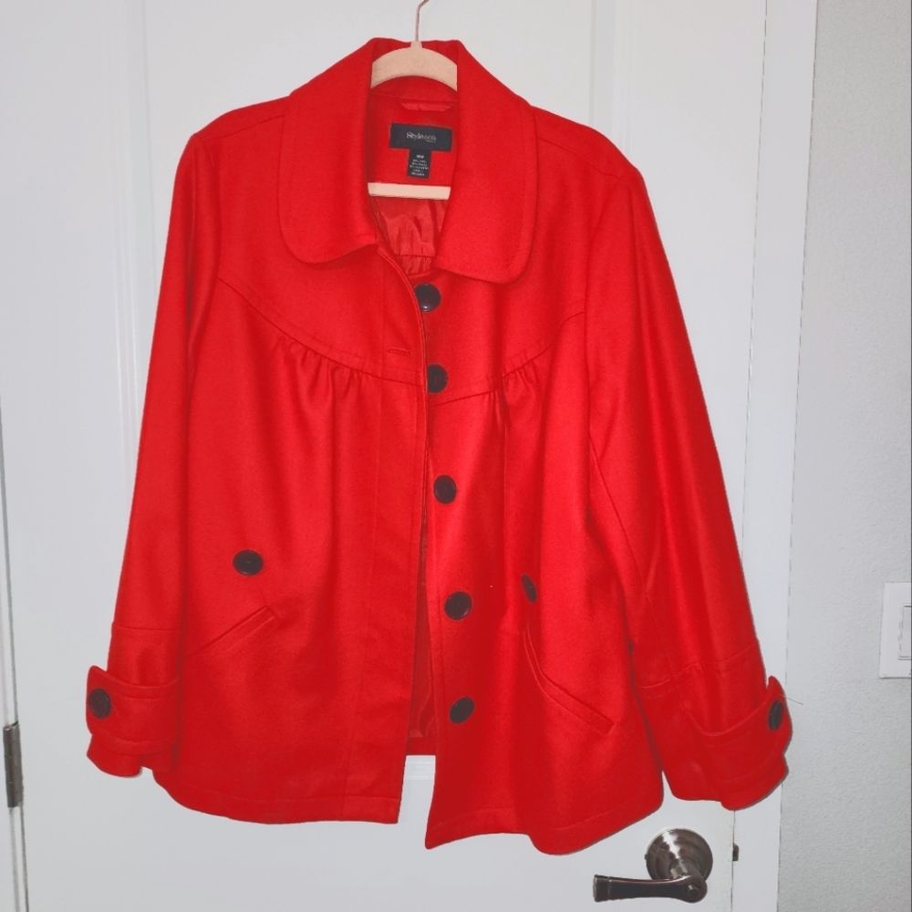 Style&Co Red Wool blend Coat size 16W